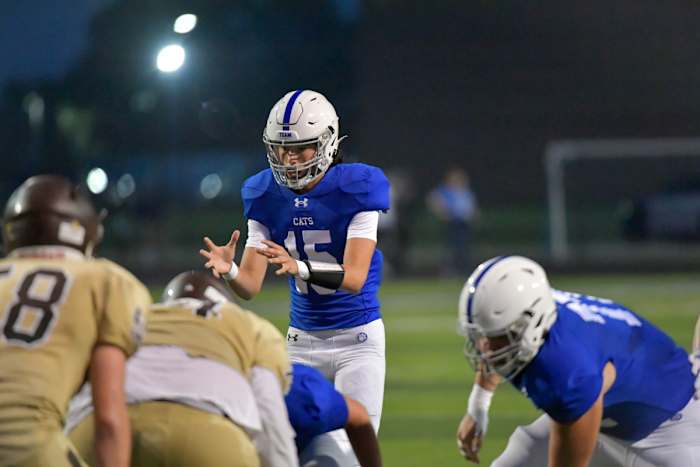 Josh DiBlasio gets ready to take a snap for Hilliard Davidson (photo courtesy of the DiBlasio family)